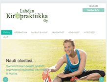 Tablet Screenshot of lahdenkiropraktiikka.fi